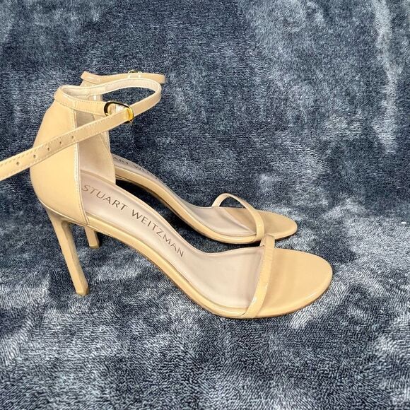 Stuart Weitzman Nudistcurve Ankle Strap Sandal Women size 9.5 - Picture 3 of 5